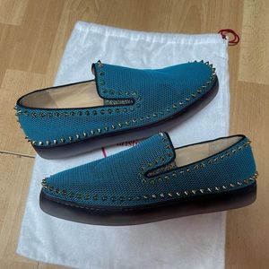 Christian Louboutin Roller Boat Pik Turqouise 9 42